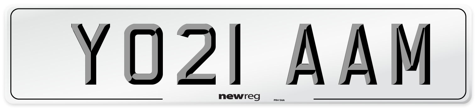 YO21 AAM Number Plate from New Reg